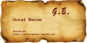 Gutai Becse névjegykártya